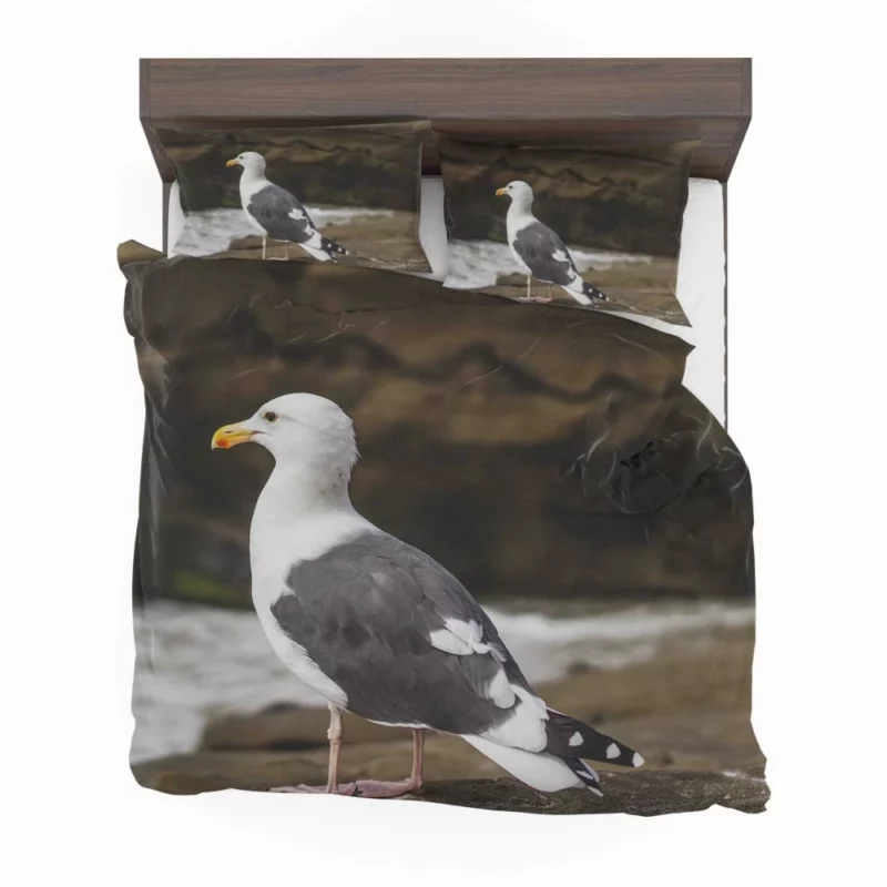 Seagull Coastal Pause Rocky Reflection Bedding Set 1