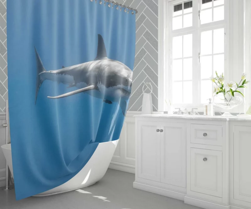 Shark Dominance Oceanic Majesty Shower Curtain 1