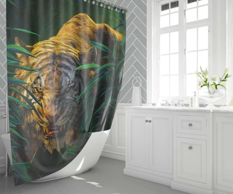 Shere Khan Tiger from "The Jungle Book" Shower Curtain 1