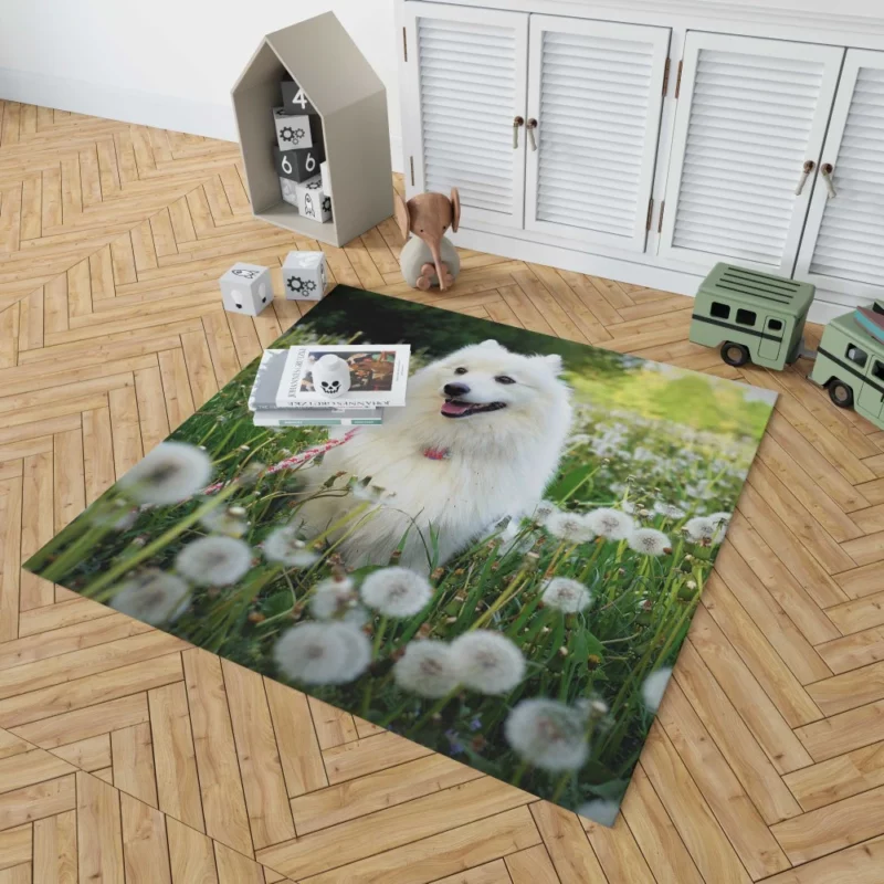 Shetland Sheepdog Amidst Dandelions Rug 1