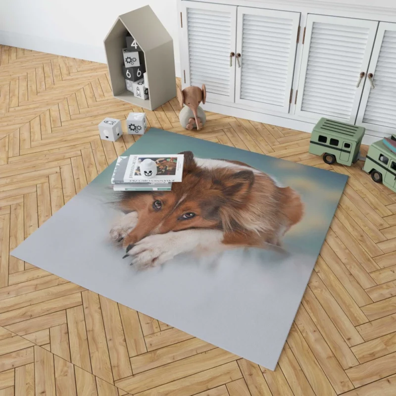 Shetland Sheepdog Intense Stare Rug 1