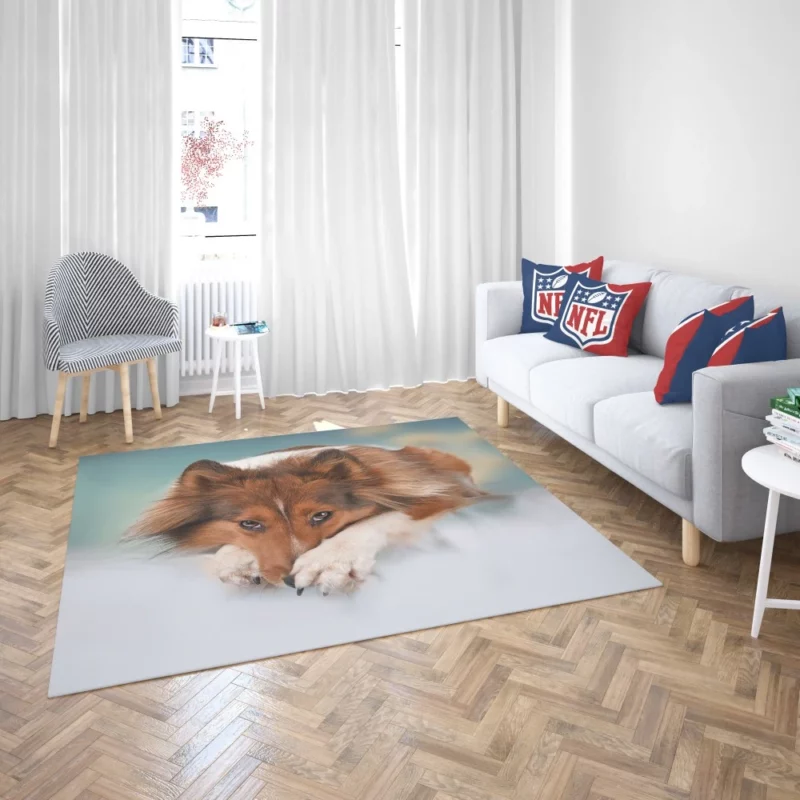 Shetland Sheepdog Intense Stare Rug 2