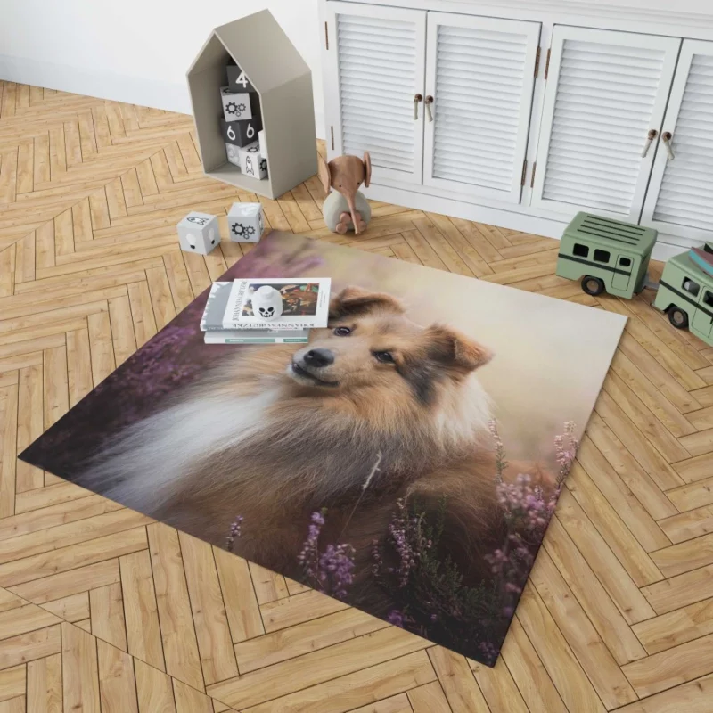 Shetland Sheepdog in Fall Embrace Rug 1