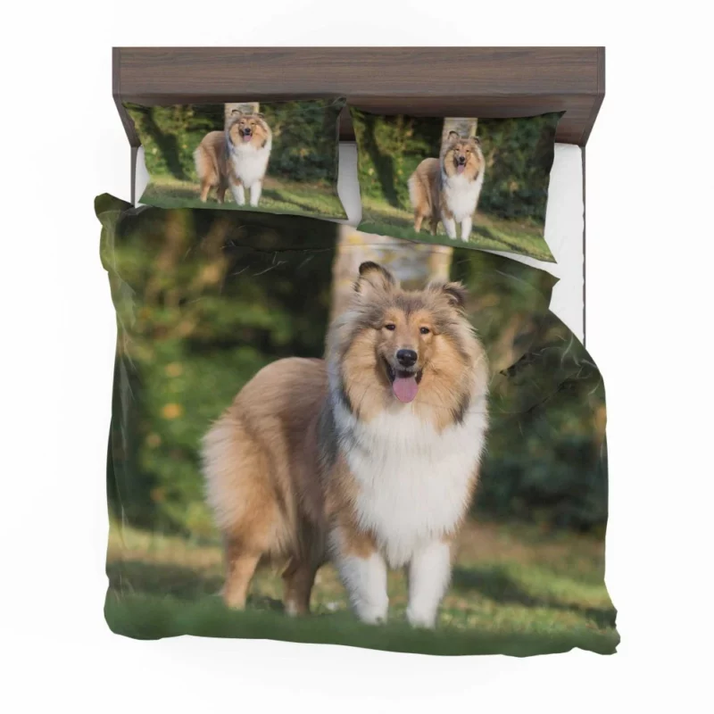 Shetland Sheepdog in Fall Leafy Whimsy Bedding Set 1