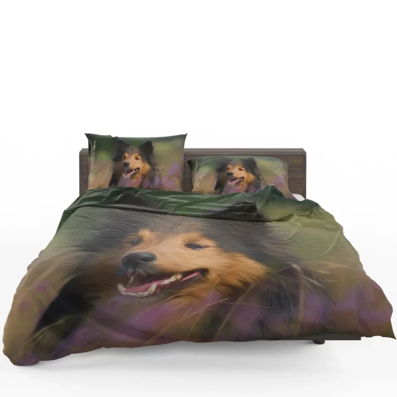 Shetland Sheepdog in Oil Paint Artistic Canine Bedding Set