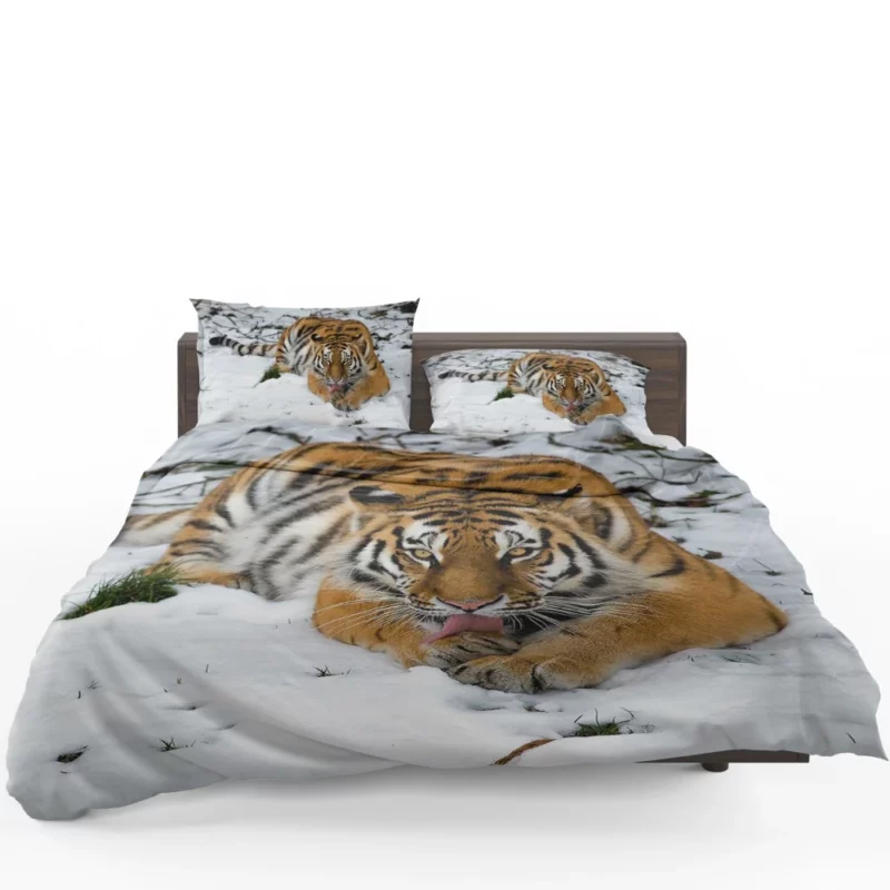 Siberian Tiger Snowy Majesty Bedding Set