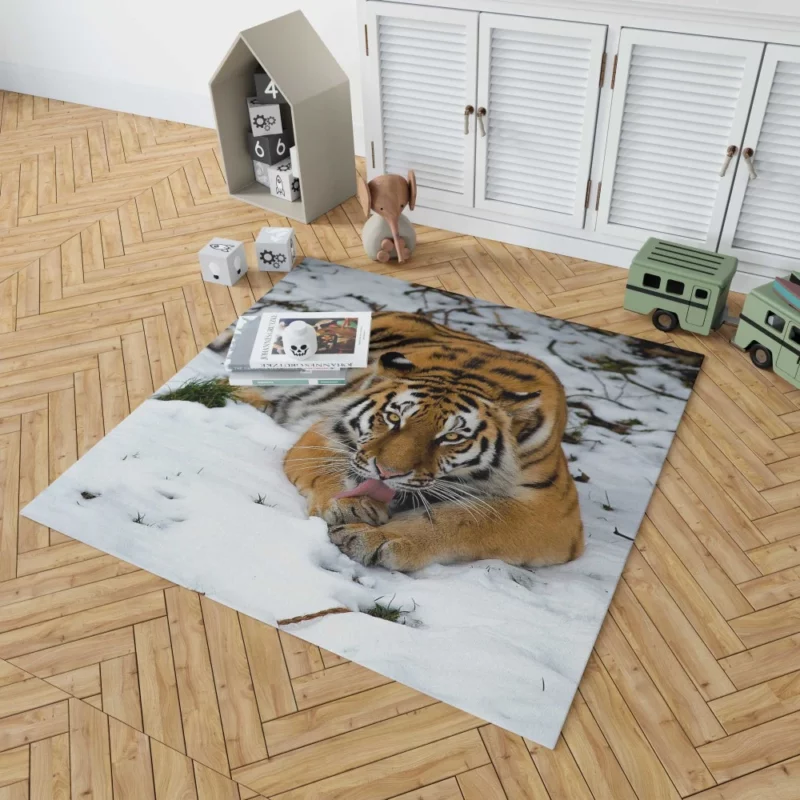 Siberian Tiger Snowy Majesty Rug 1