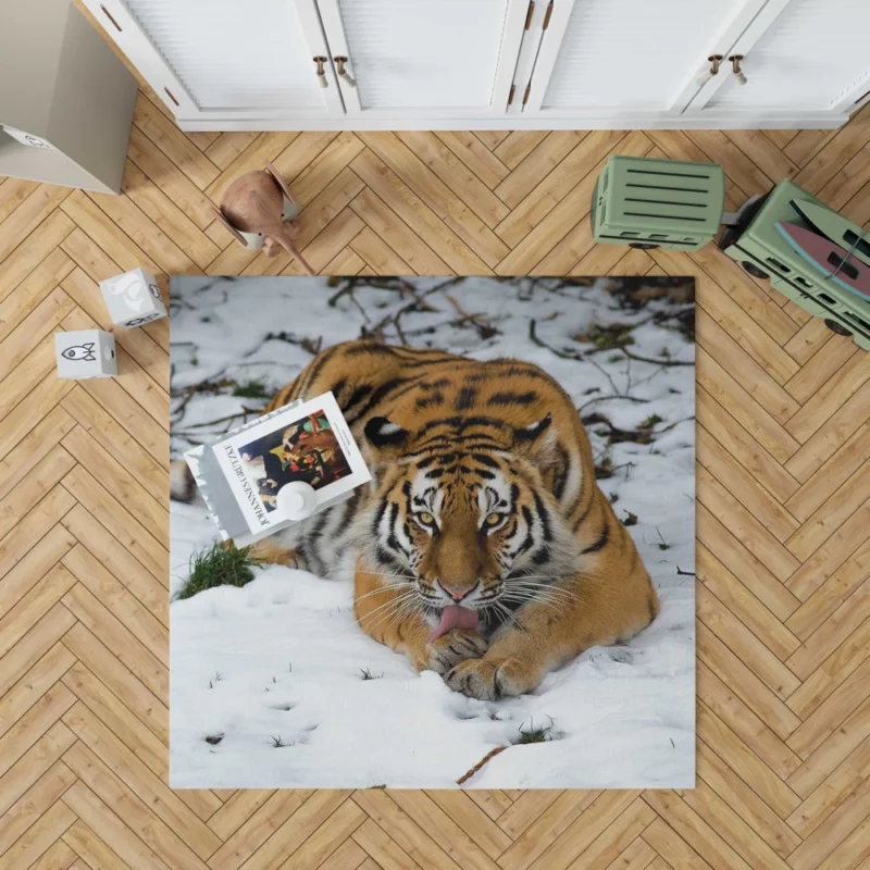 Siberian Tiger Snowy Majesty Rug