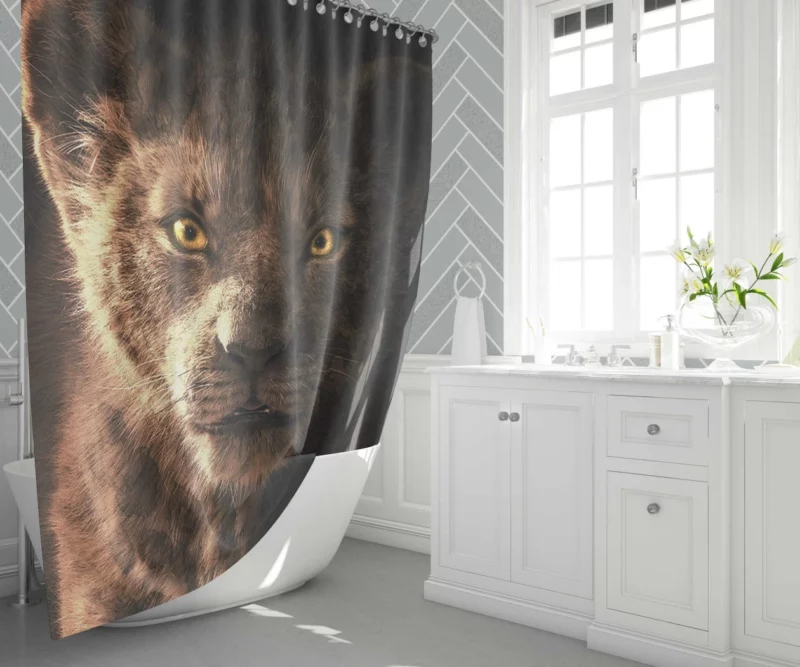 Simba Majestic Essence Lion King Shower Curtain 1