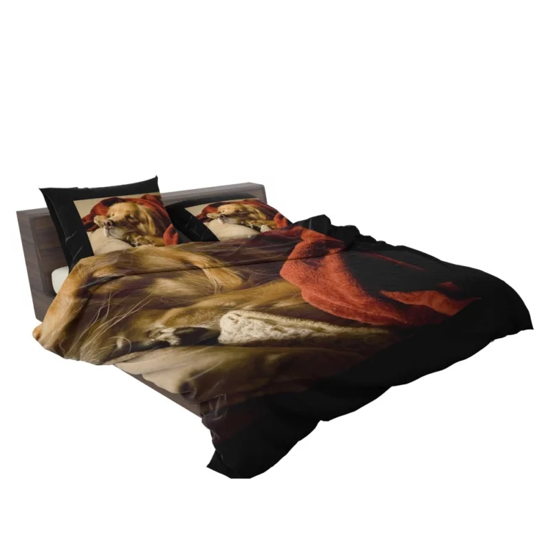 Sleeping Golden Retriever Tranquil Slumber Bedding Set 2