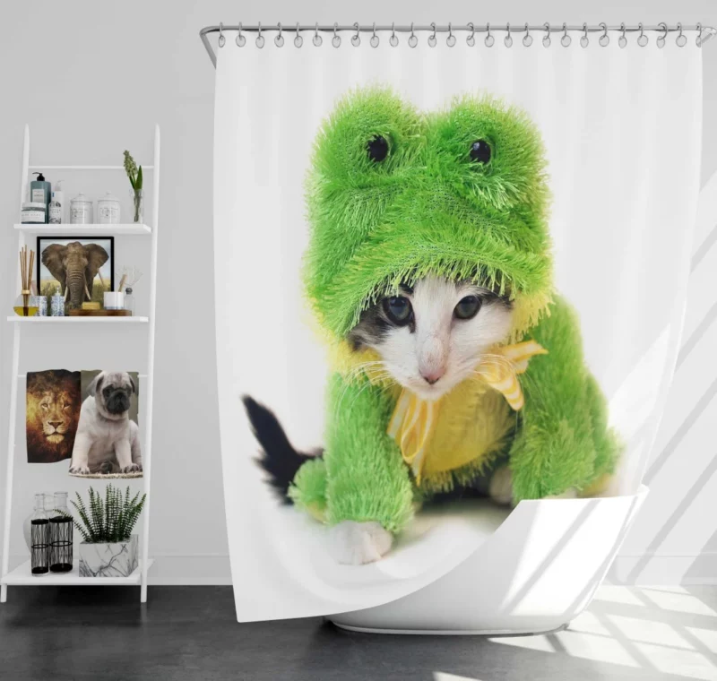 Sleeping Kitten Dreamy Innocence Shower Curtain