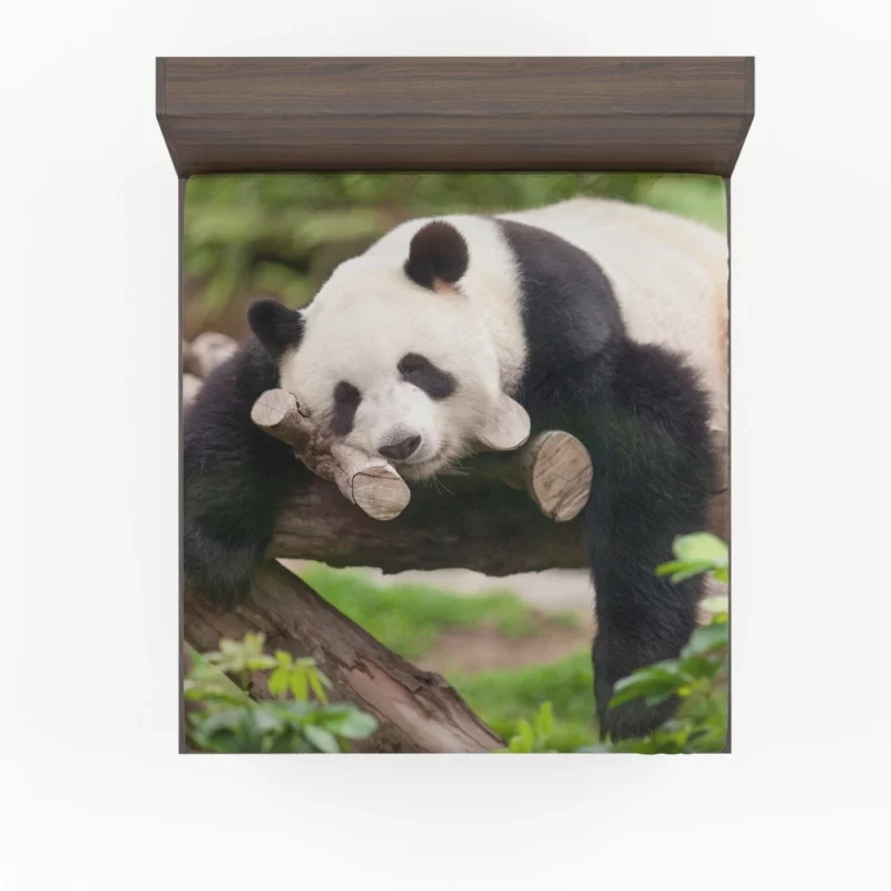 Sleeping Panda Cute Repose Fitted Sheet 1