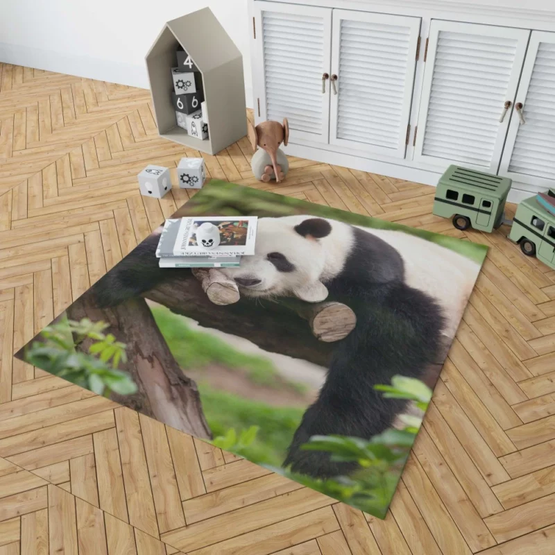 Sleeping Panda Cute Repose Rug 1