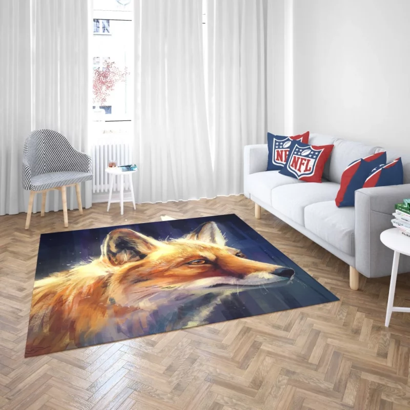 Sly Fox Intriguing Stare Wilderness Charm Rug 2