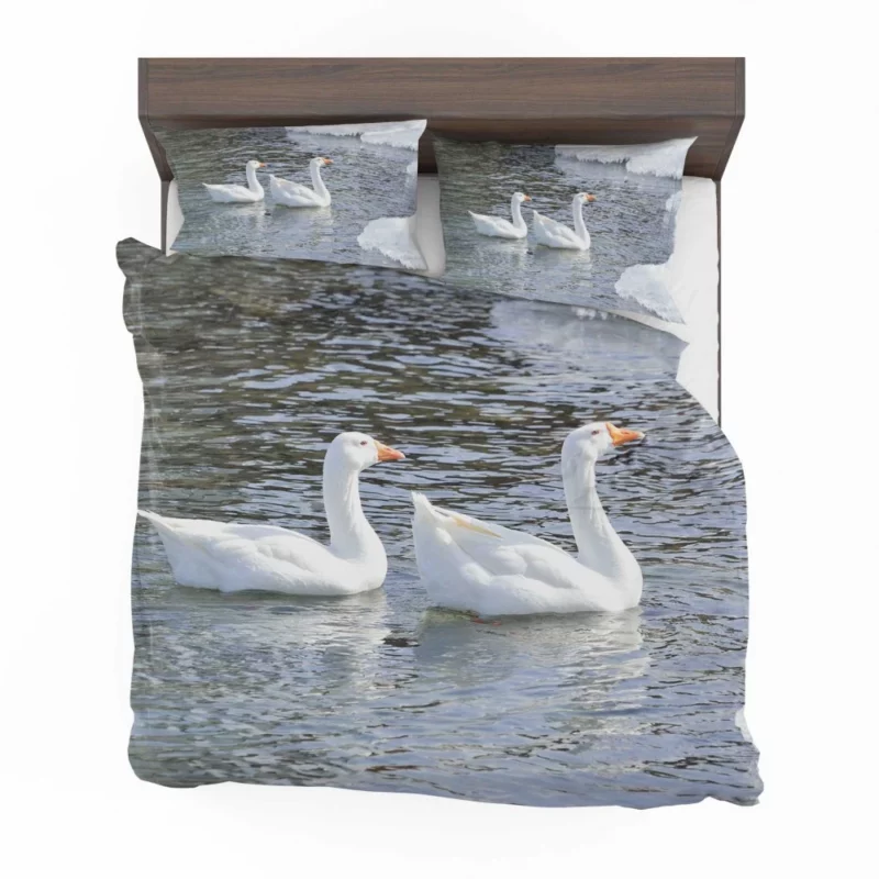 Snow Geese Icy Migration Aerial Wonder Bedding Set 1