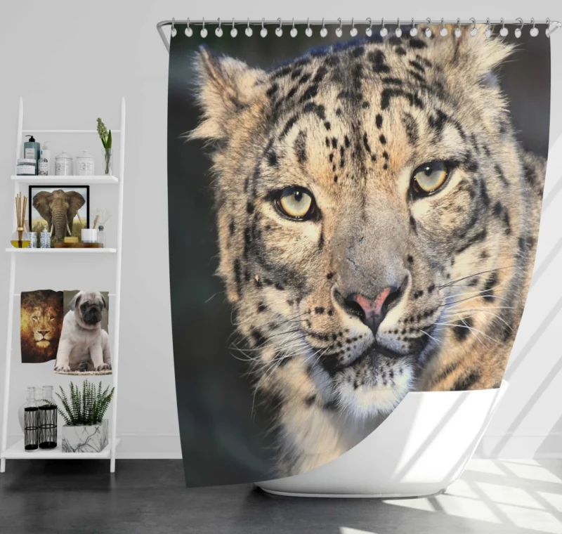 Snow Leopard Enigmatic Beauty Shower Curtain