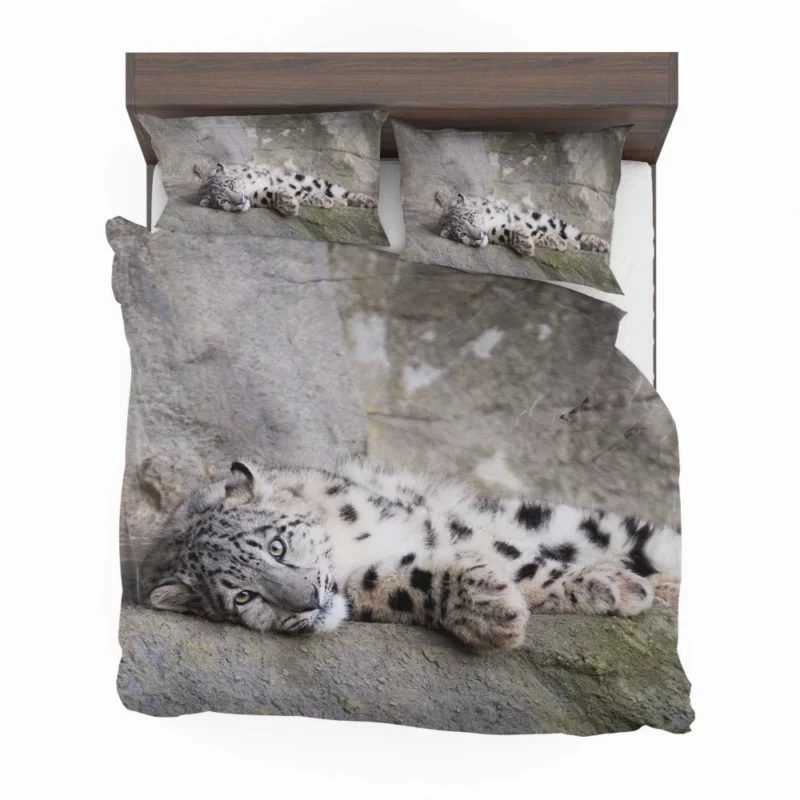 Snow Leopard Majestic Stance Arctic Beauty Bedding Set 1