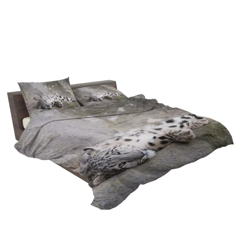 Snow Leopard Majestic Stance Arctic Beauty Bedding Set 2