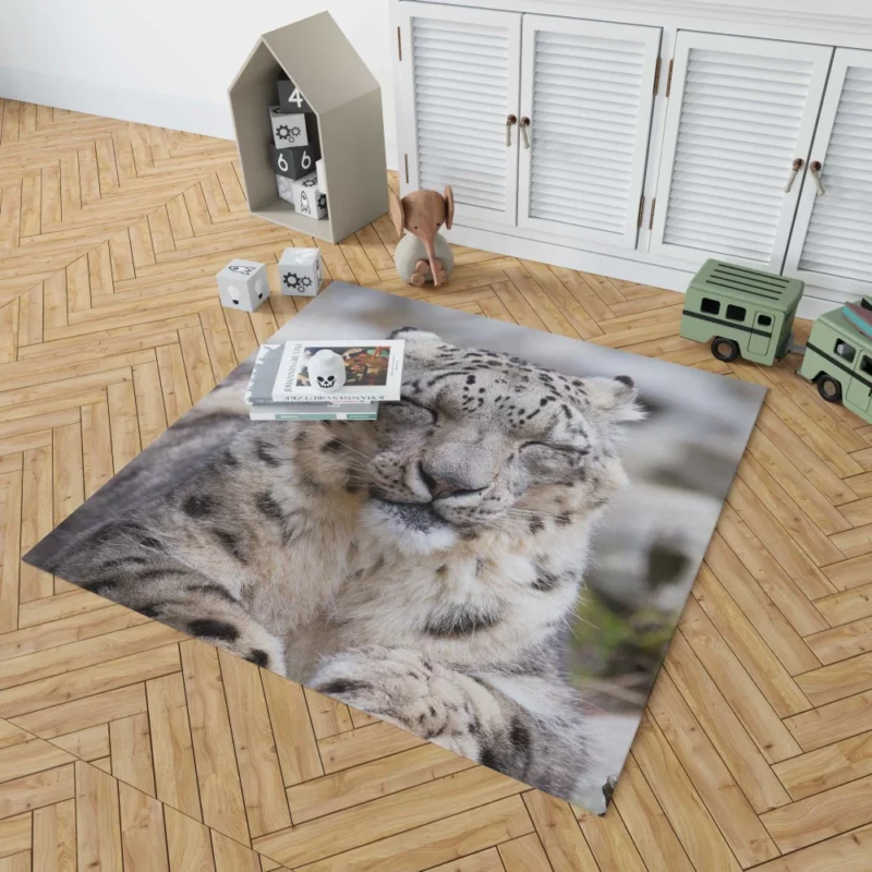 Snow Leopard Pristine Majesty Himalayan Rug 1