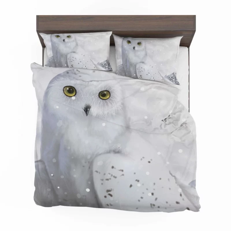 Snowy Owl Frosty Charm Artful Flight Bedding Set 1