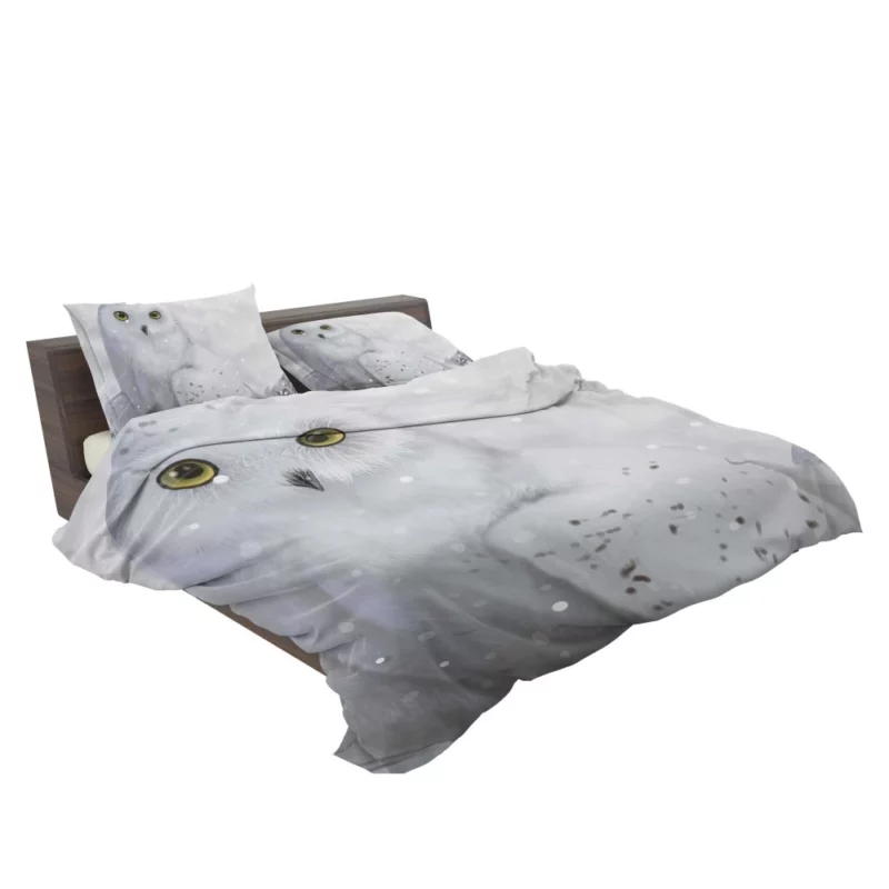 Snowy Owl Frosty Charm Artful Flight Bedding Set 2