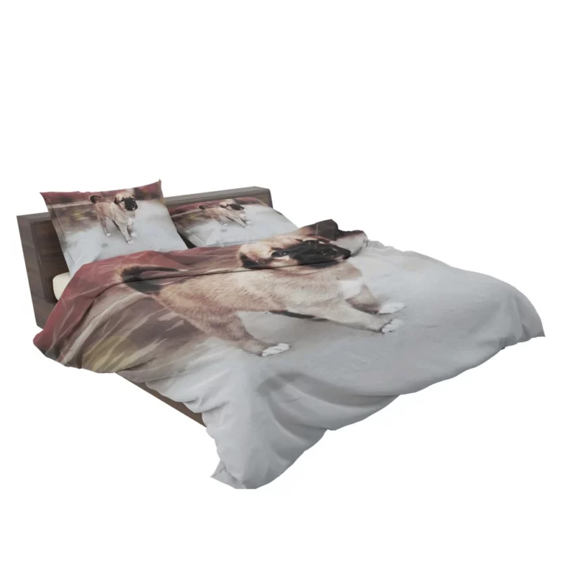 Snowy-Pup Innocent Gaze Playful Charm Bedding Set 2