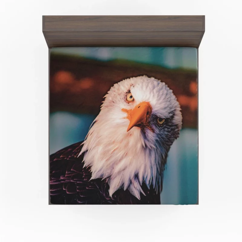 Soaring Majesty Bald Eagle Sky Hunting Fitted Sheet 1