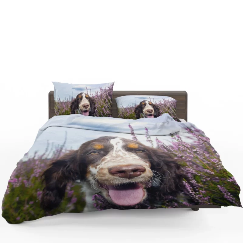 Spaniel Lavender Charm Floral Beauty Bedding Set