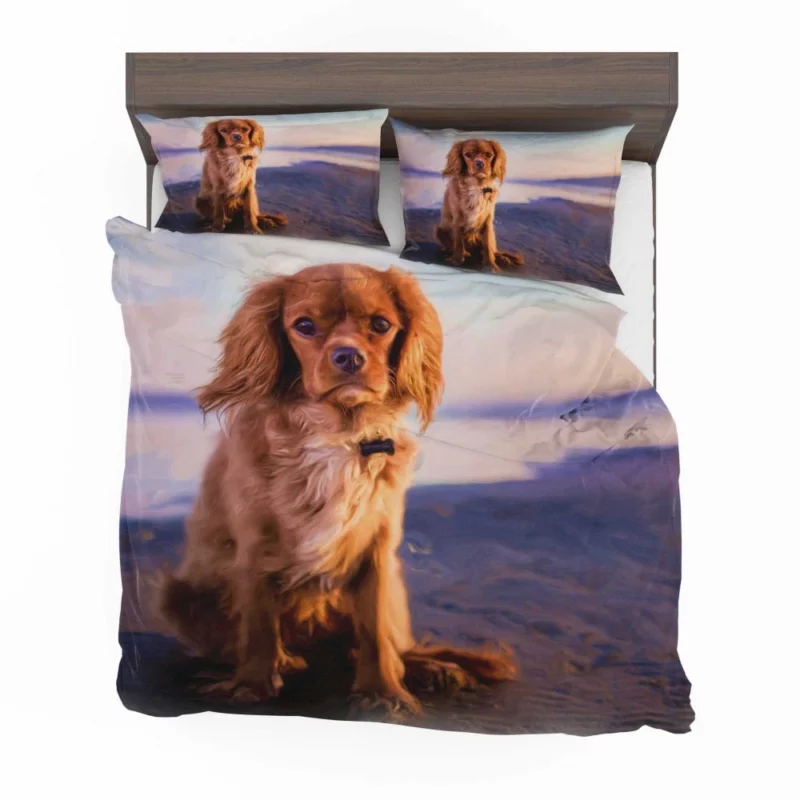 Spaniel in Oil Paint Filter Furry Artistry Bedding Set 1