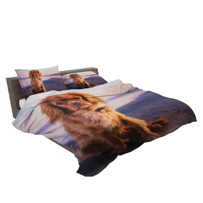 Spaniel in Oil Paint Filter Furry Artistry Bedding Set 2