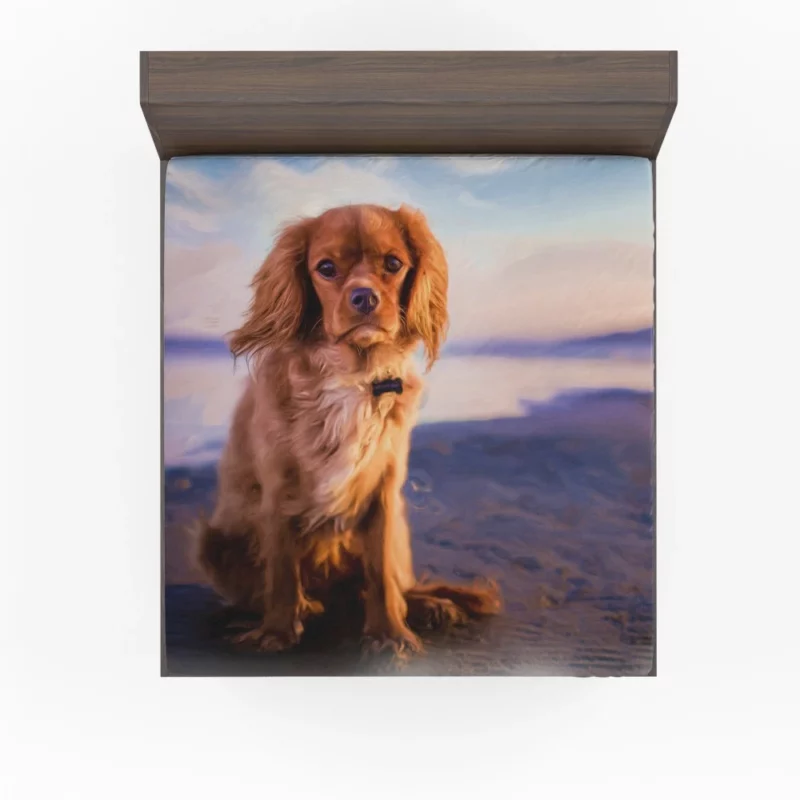 Spaniel in Oil Paint Filter Furry Artistry Fitted Sheet 1