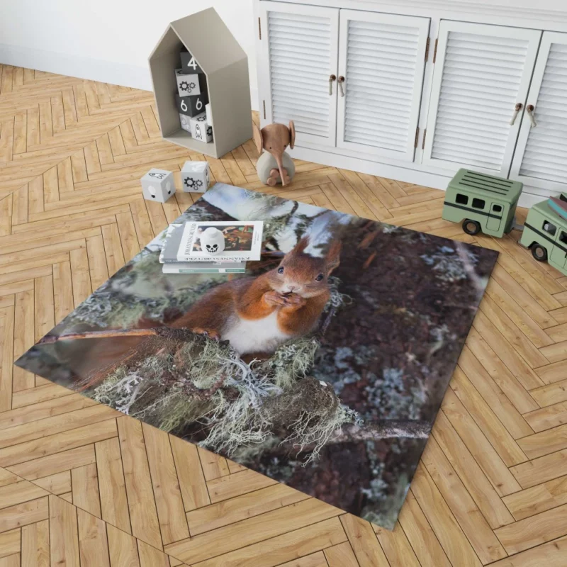 Squirrel Curious Essence Rodent World Rug 1