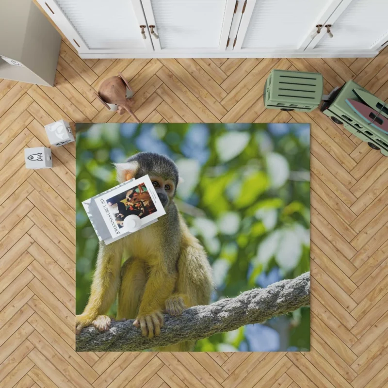 Squirrel Monkey Acrobatic Charm Rug