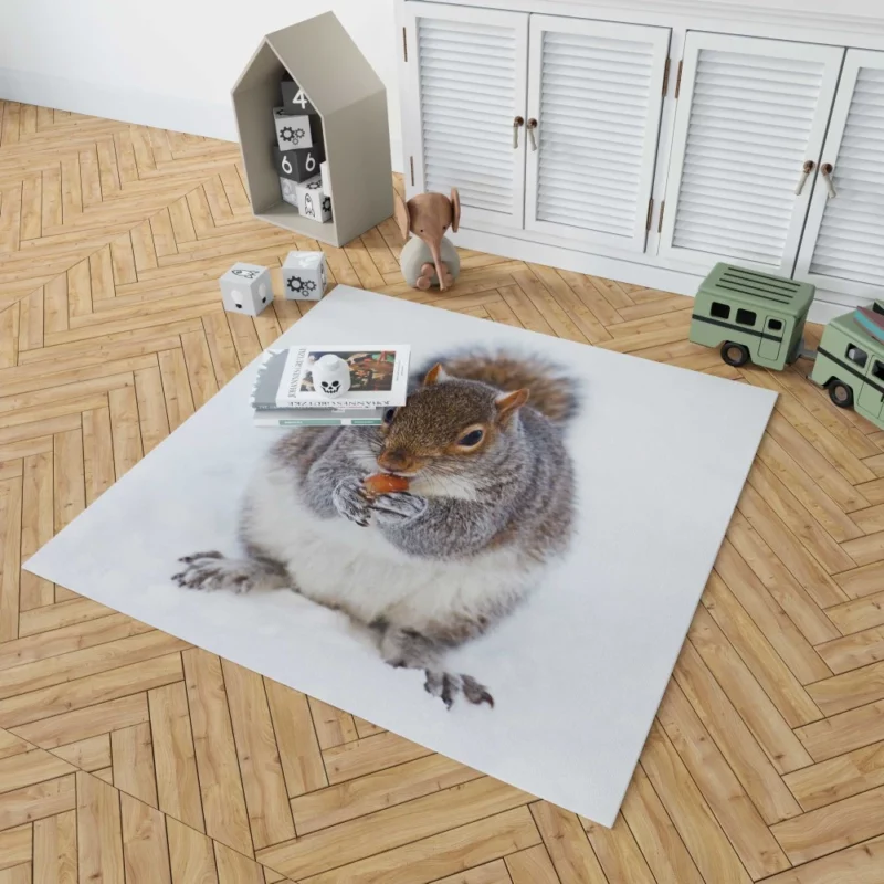 Squirrel Nutty Feast Rodent Antics Rug 1