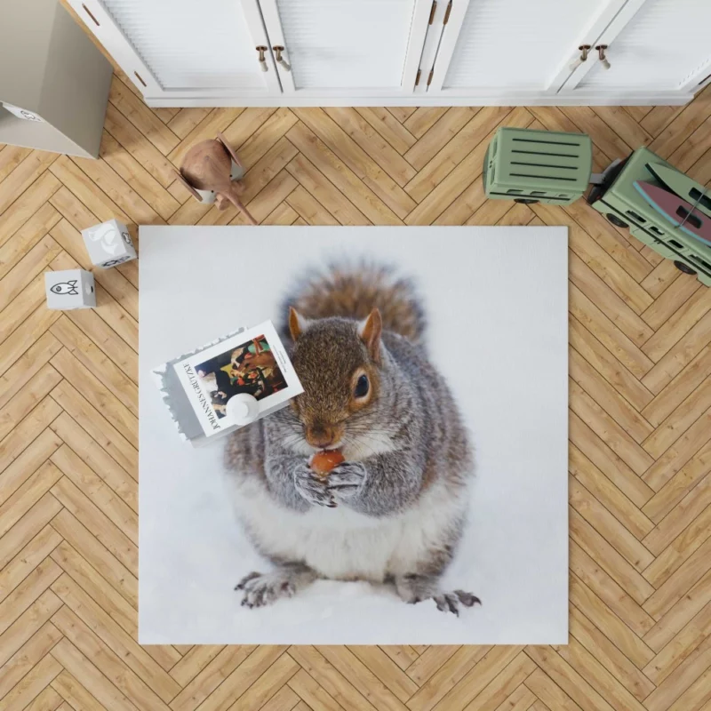 Squirrel Nutty Feast Rodent Antics Rug