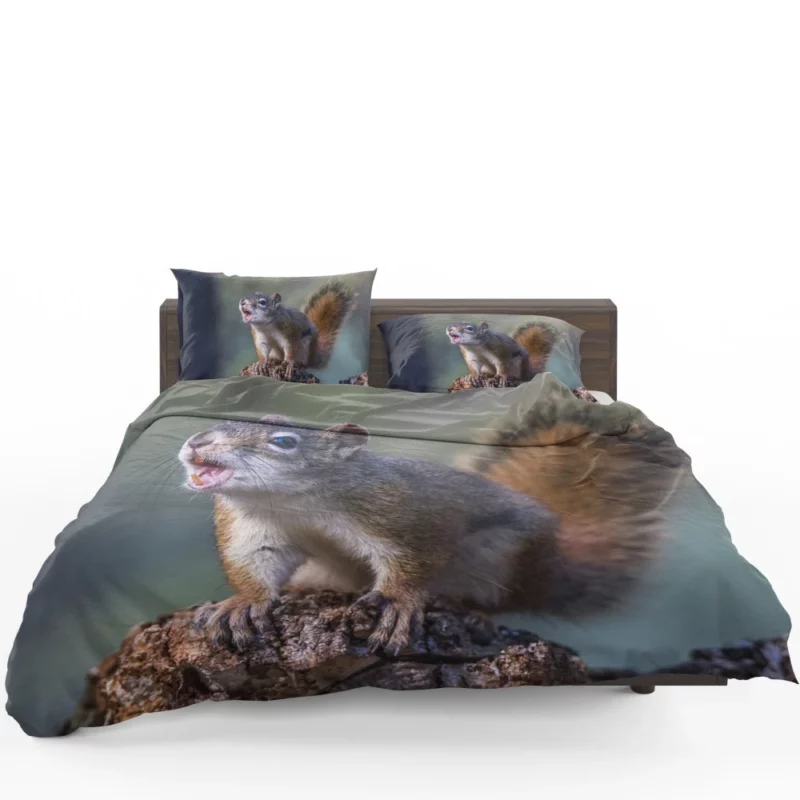 Squirrel Playful Garden Visitor Bedding Set