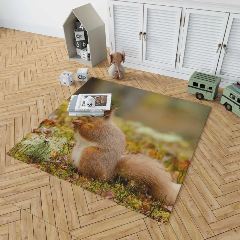 Squirrel Rodent Adventure Foraging Fun Rug 1