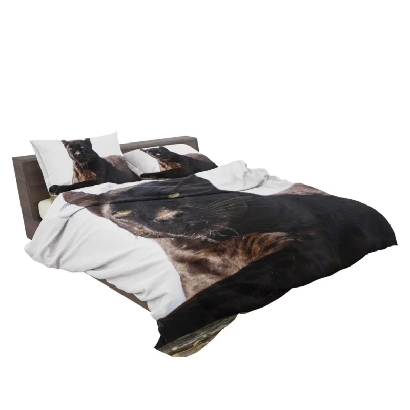 Stealthy Elegance Black Panther Grace Bedding Set 2