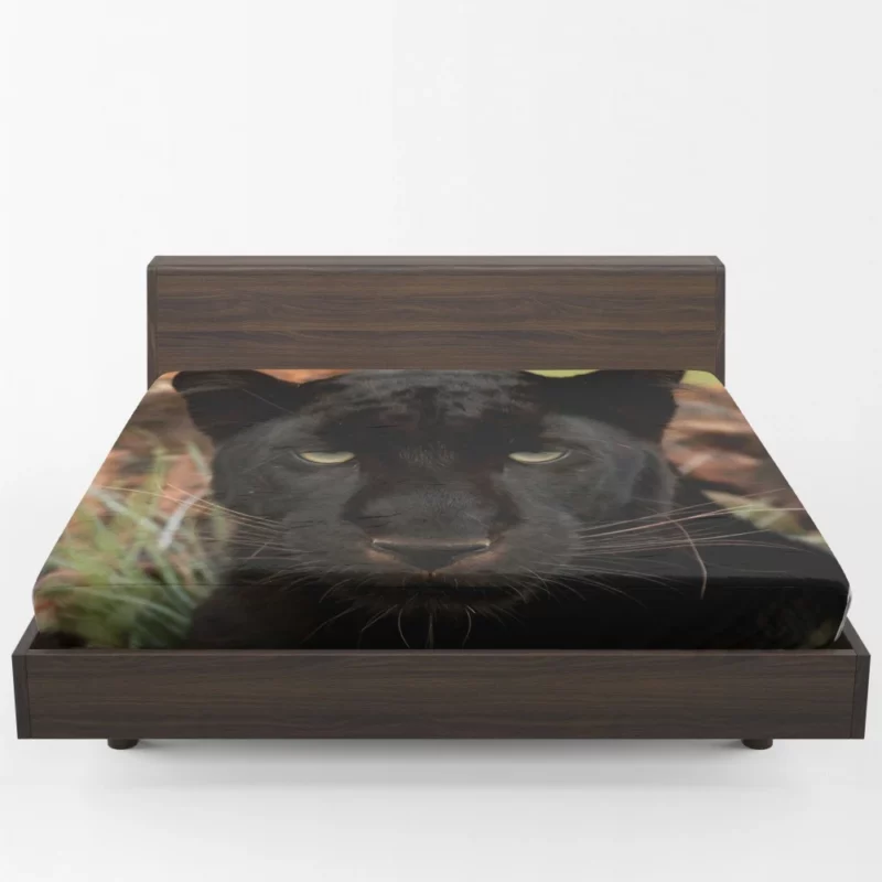 Stealthy Majesty Black Panther Aura Fitted Sheet