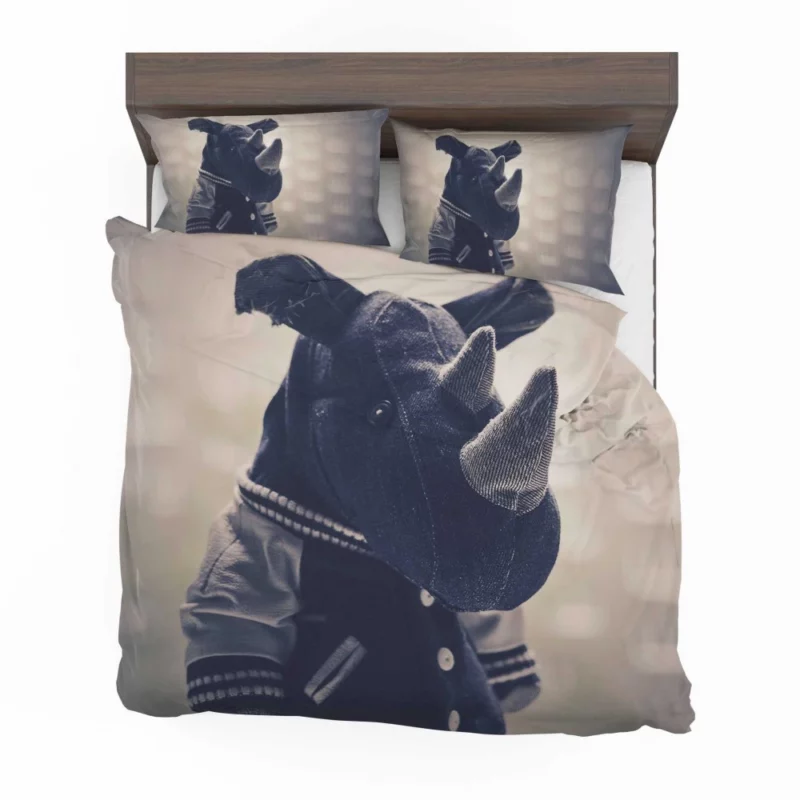 Stuffed Rhino Majestic Plush Wonder Bedding Set 1