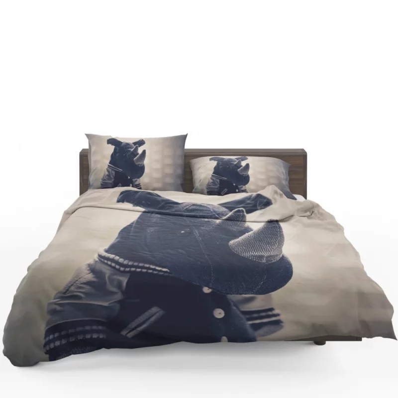 Stuffed Rhino Majestic Plush Wonder Bedding Set