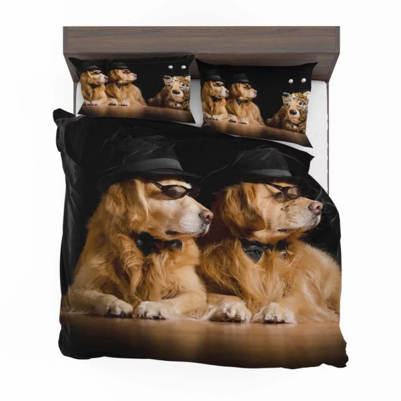 Stylish Retriever Humor Bedding Set 1