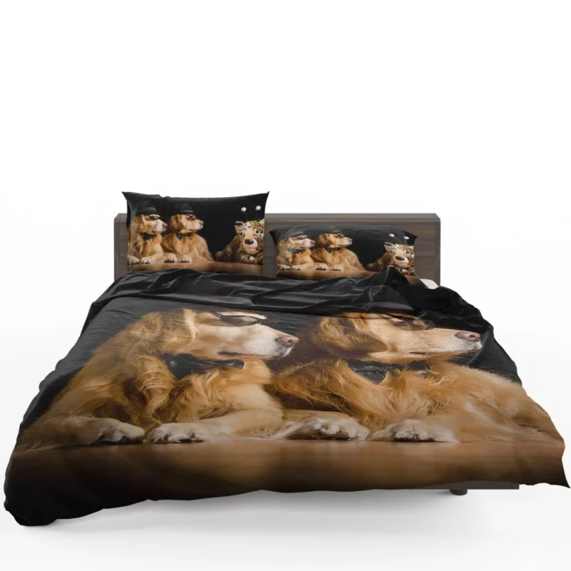 Stylish Retriever Humor Bedding Set