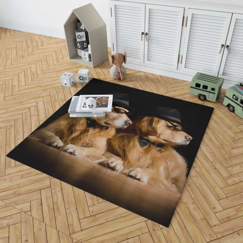 Stylish Retriever Humor Rug 1