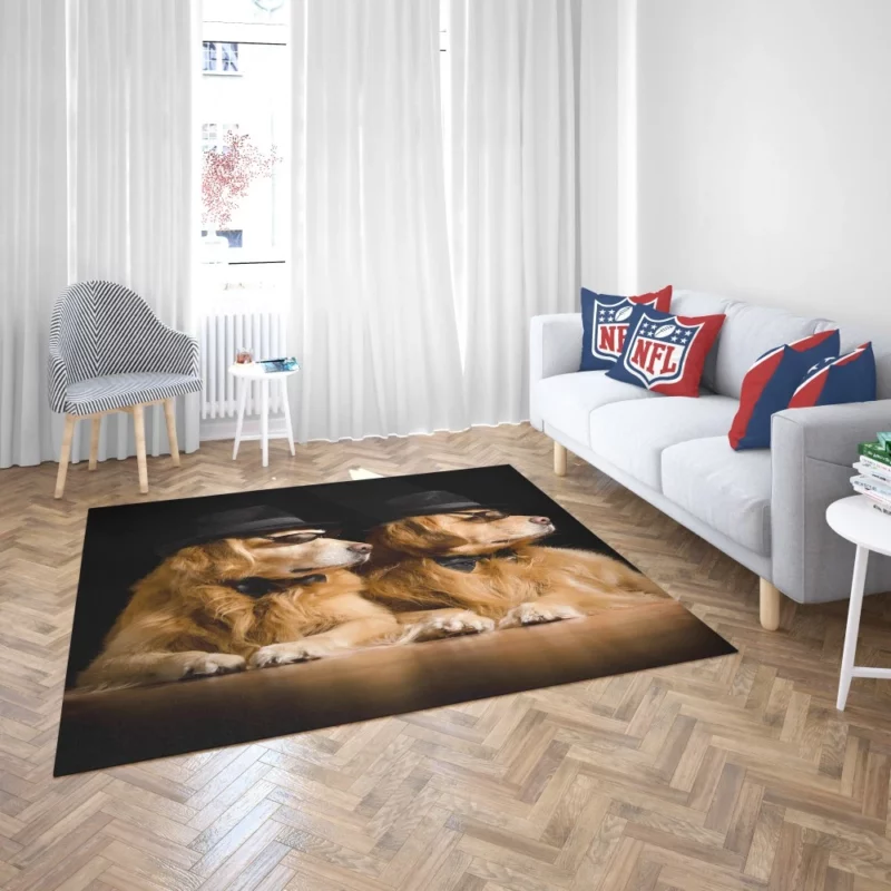 Stylish Retriever Humor Rug 2