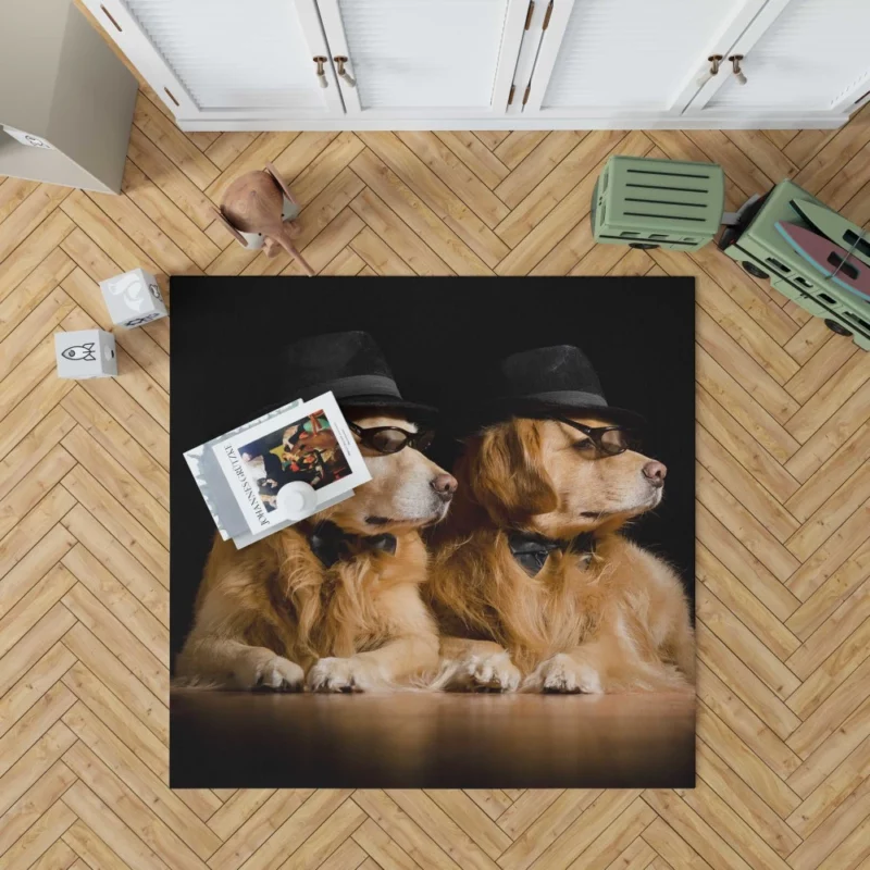 Stylish Retriever Humor Rug