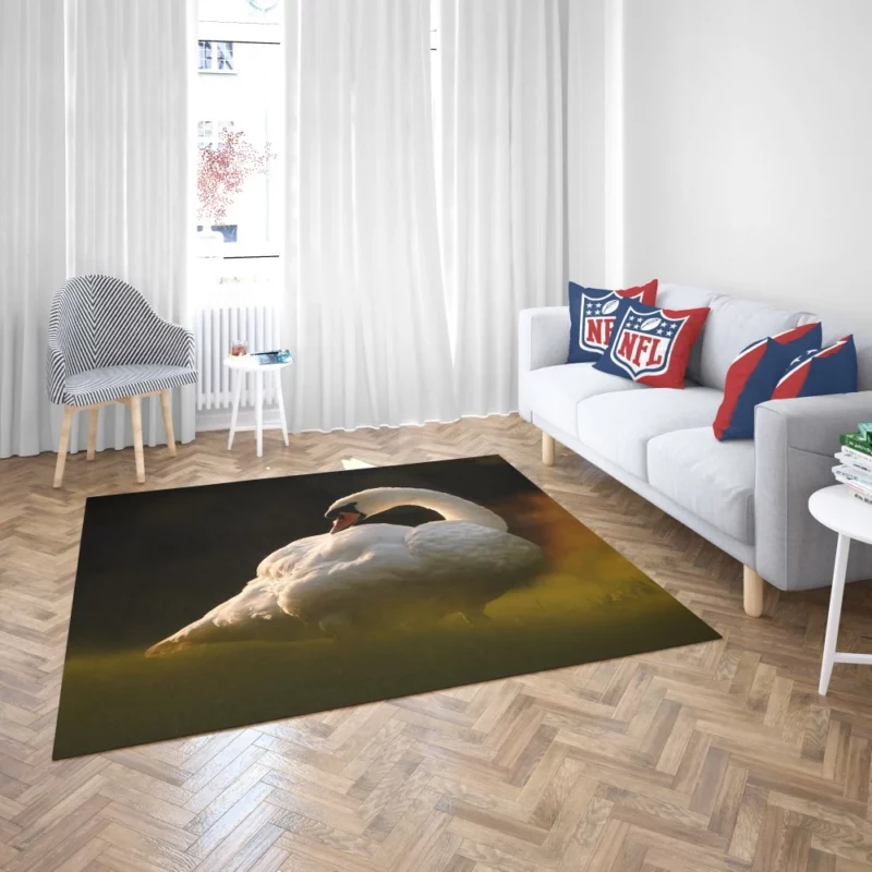 Swan Reflection Aquatic Grace Rug 2