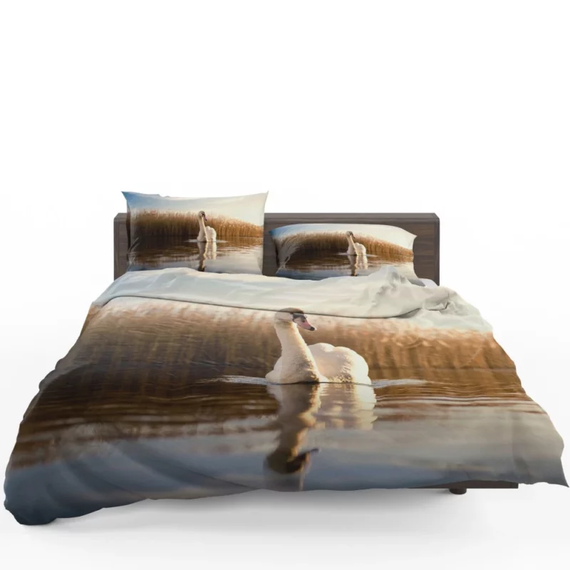 Swan Serene Dance Lake Beauty Bedding Set