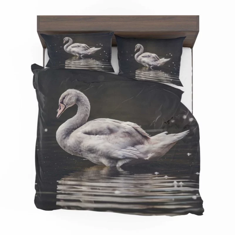 Swan Water Reflection Aquatic Serenity Bedding Set 1