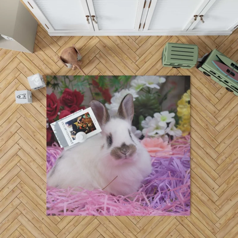 Sweet Rabbit Adorable Innocence Rug